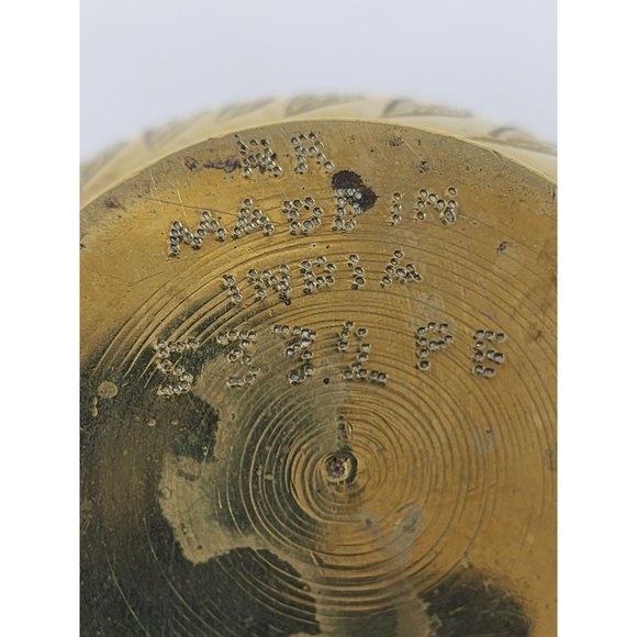Vintage Hand Etched Floral Brass Bud Vase RR Made In‎ India 5332 PE - Picture 5 of 7